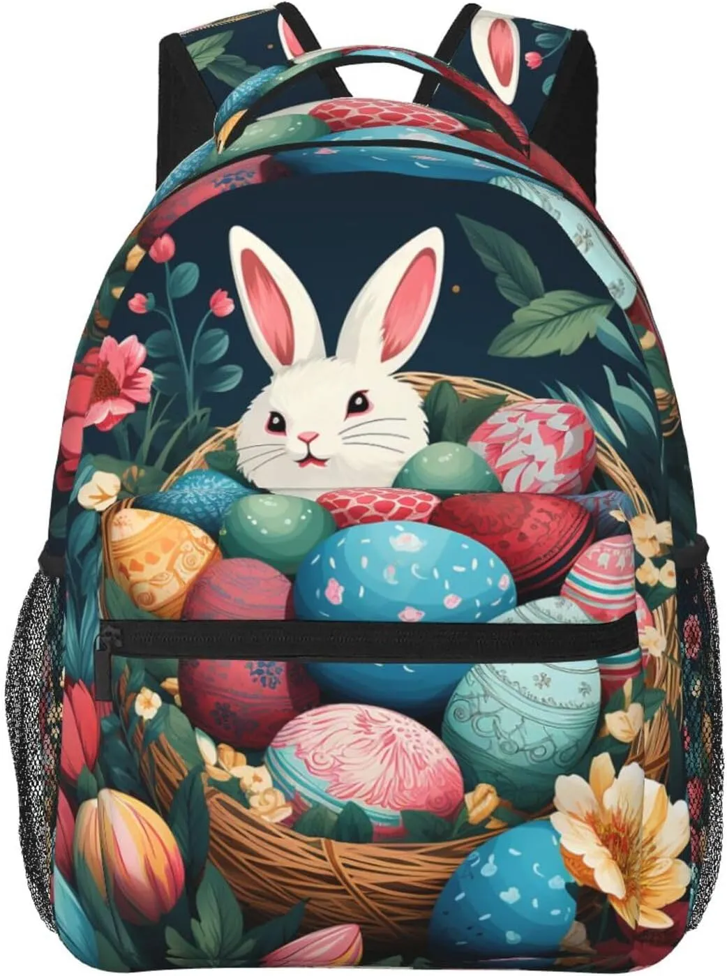 Basket and Easter Eggs Travel Backpack for Men & Women 15.6 inch Laptop Backpack Waterproof Work Back Pack