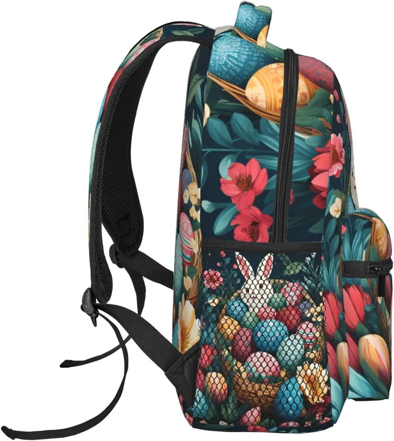 Basket and Easter Eggs Travel Backpack for Men & Women 15.6 inch Laptop Backpack Waterproof Work Back Pack