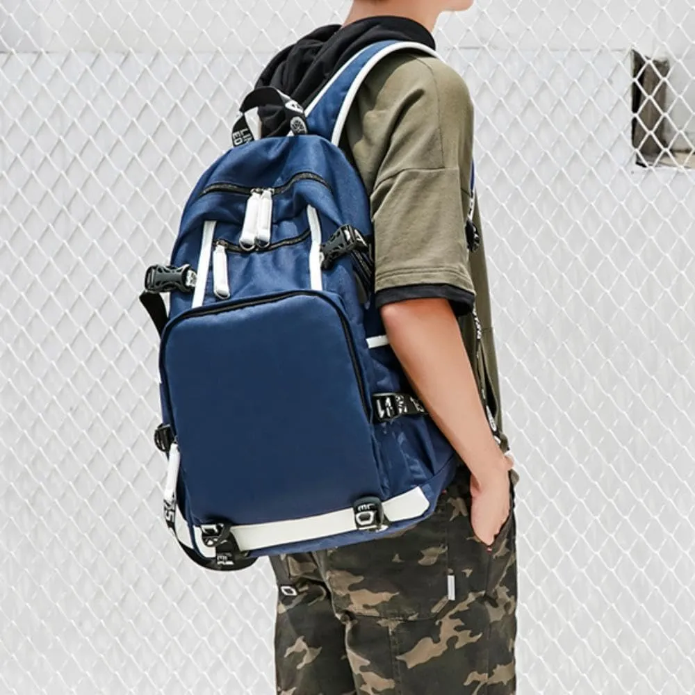 Basketball 23 Student School Bag, Laptop Backpack, Ultra-Light Travel Bag, For Men And Women (blue-B)