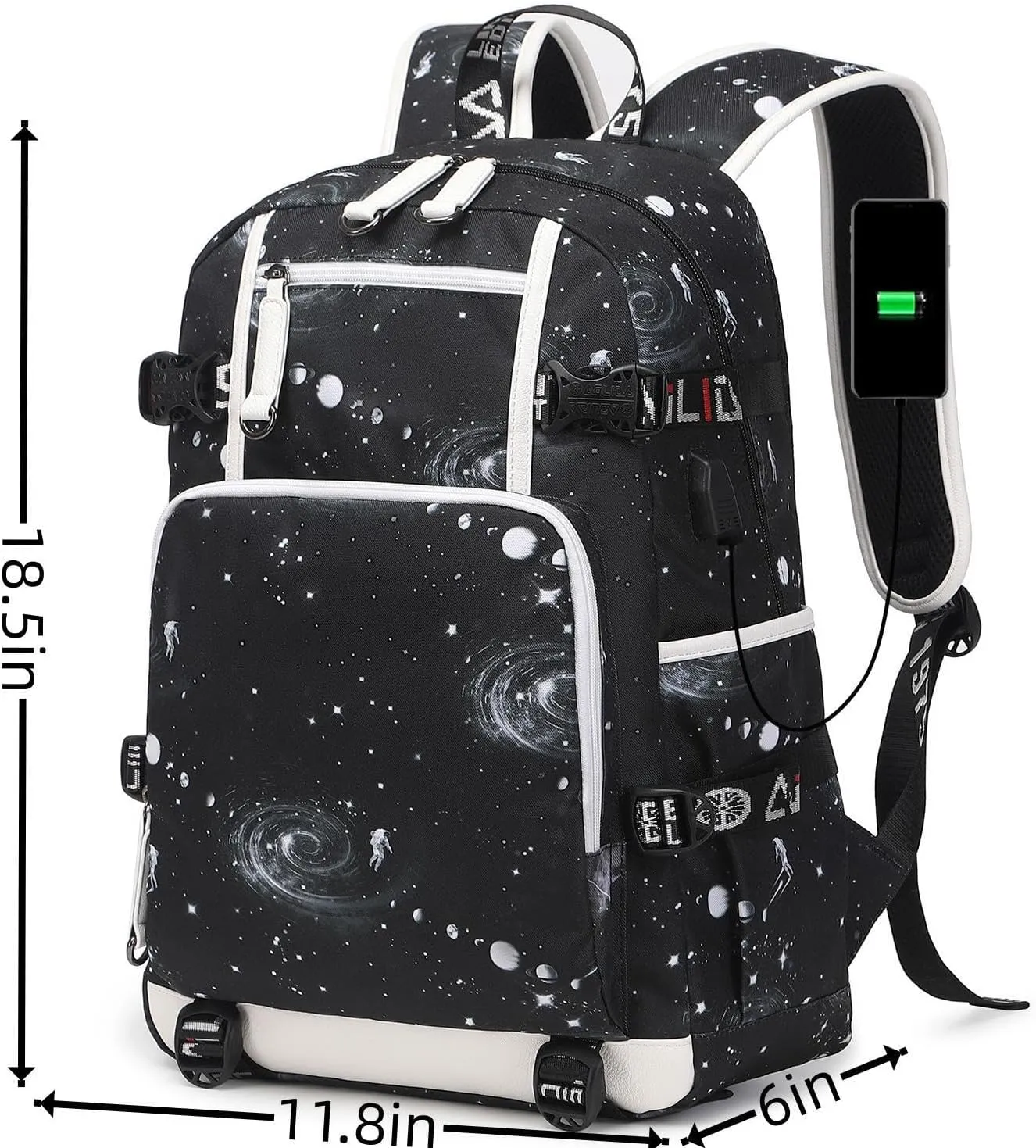 Basketball 23 Student School Bag, Laptop Backpack, Ultra-Light Travel Bag, For Men And Women (universe-A)