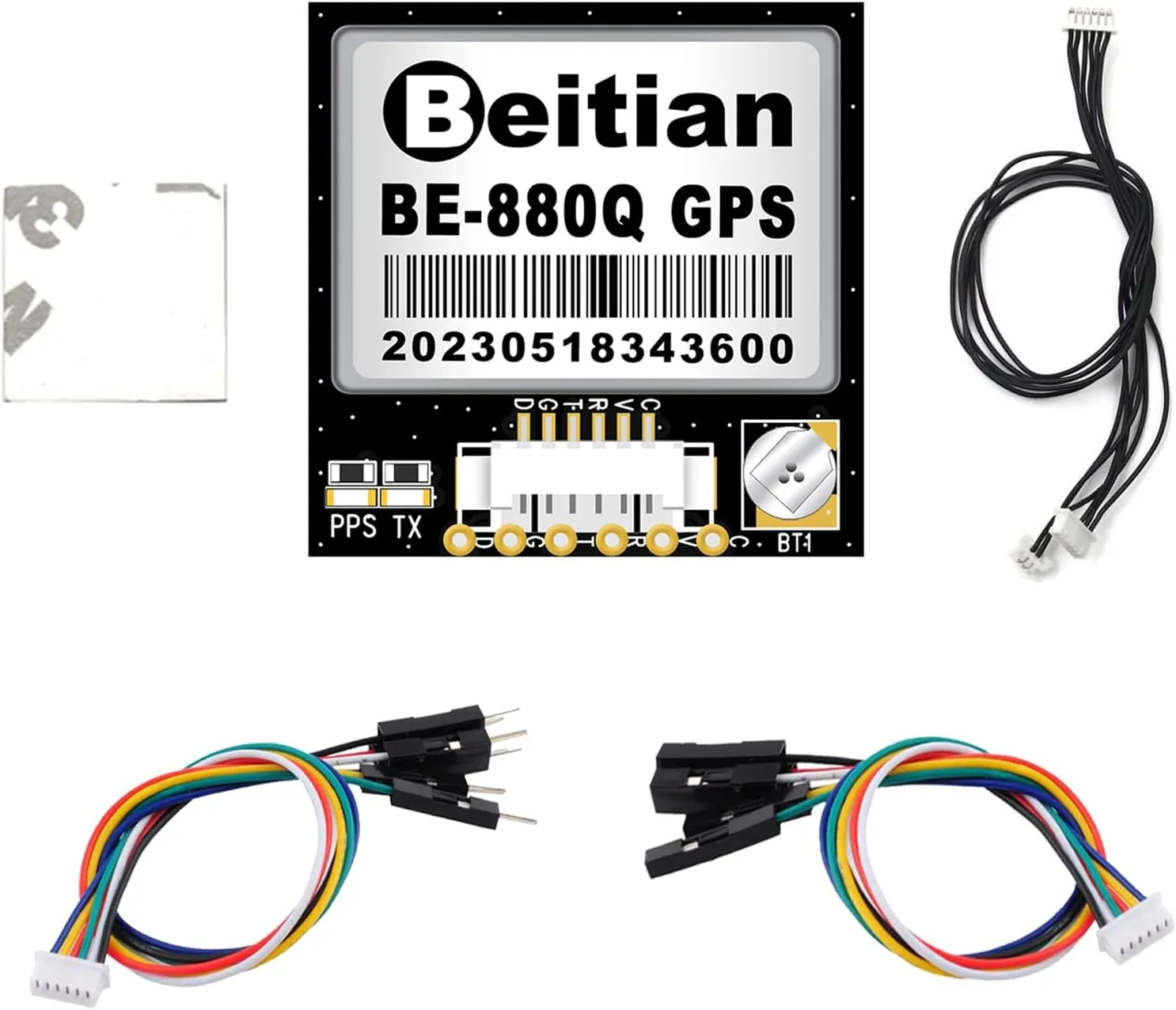 BE-880Q GPS Module with Flash QMC5883L Compass GPS Antenna TTL Level 38400bps for Arduino Raspberry Pi Aircraft Pixhawk APM Flight Controller