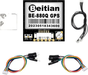 BE-880Q GPS Module with Flash QMC5883L Compass GPS Antenna TTL Level 38400bps for Arduino Raspberry Pi Aircraft Pixhawk APM Flight Controller