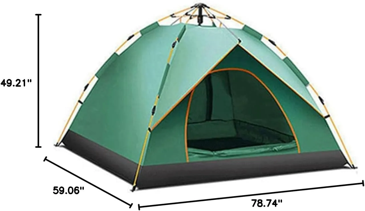 Beach Tent Sun Shade Shelter for 2-3 Person with UV Protection Fiberglass RodsCarry Bag Stakes Guy Lines Included (Color : Green, Size : 200 * 150 * 125cm)