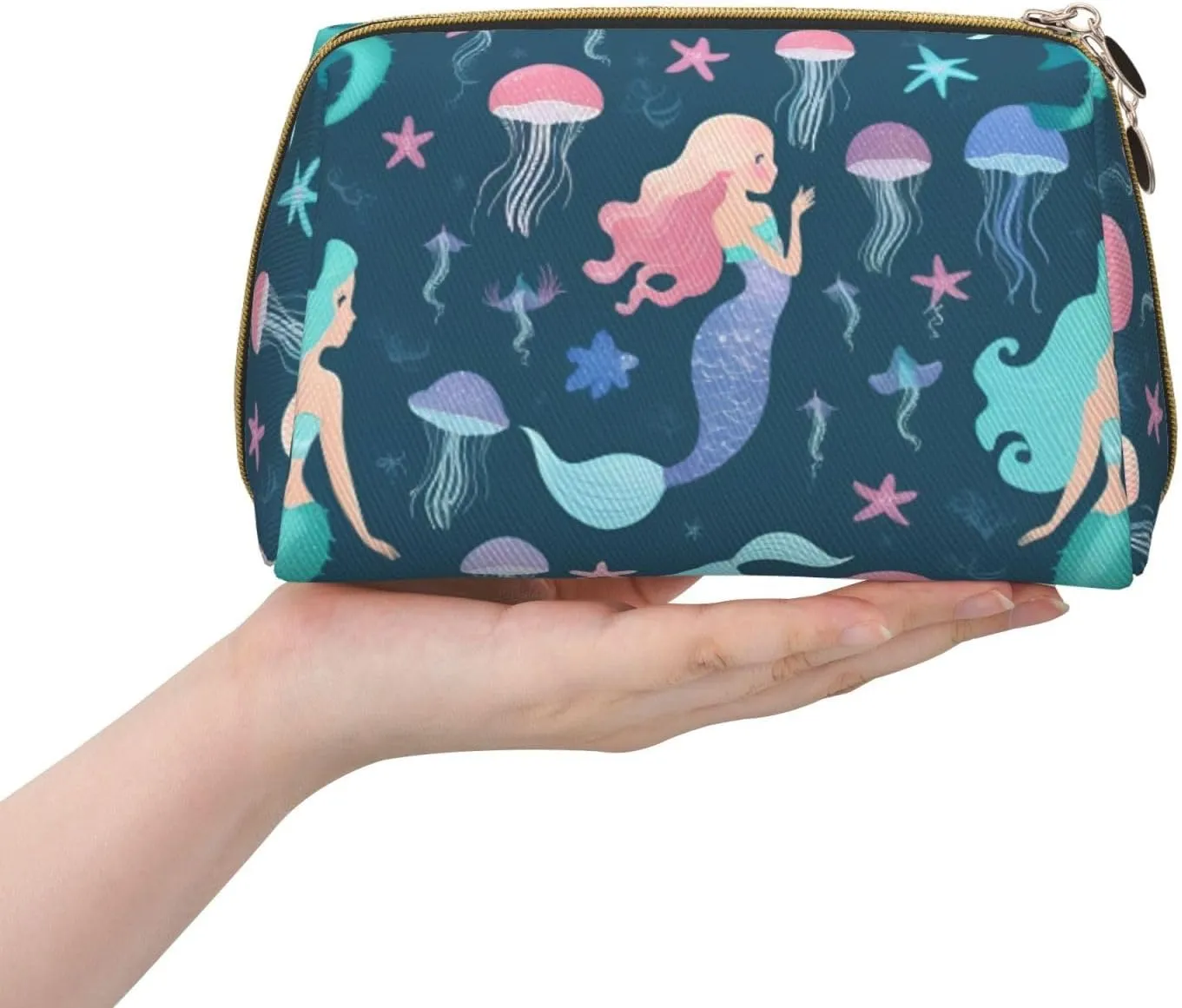 Beautiful Mermaid Toiletry Pouch, Travel-Friendly Makeup Organizer For Makeup Brushes, Lipsticks