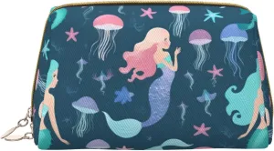 Beautiful Mermaid Toiletry Pouch, Travel-Friendly Makeup Organizer For Makeup Brushes, Lipsticks
