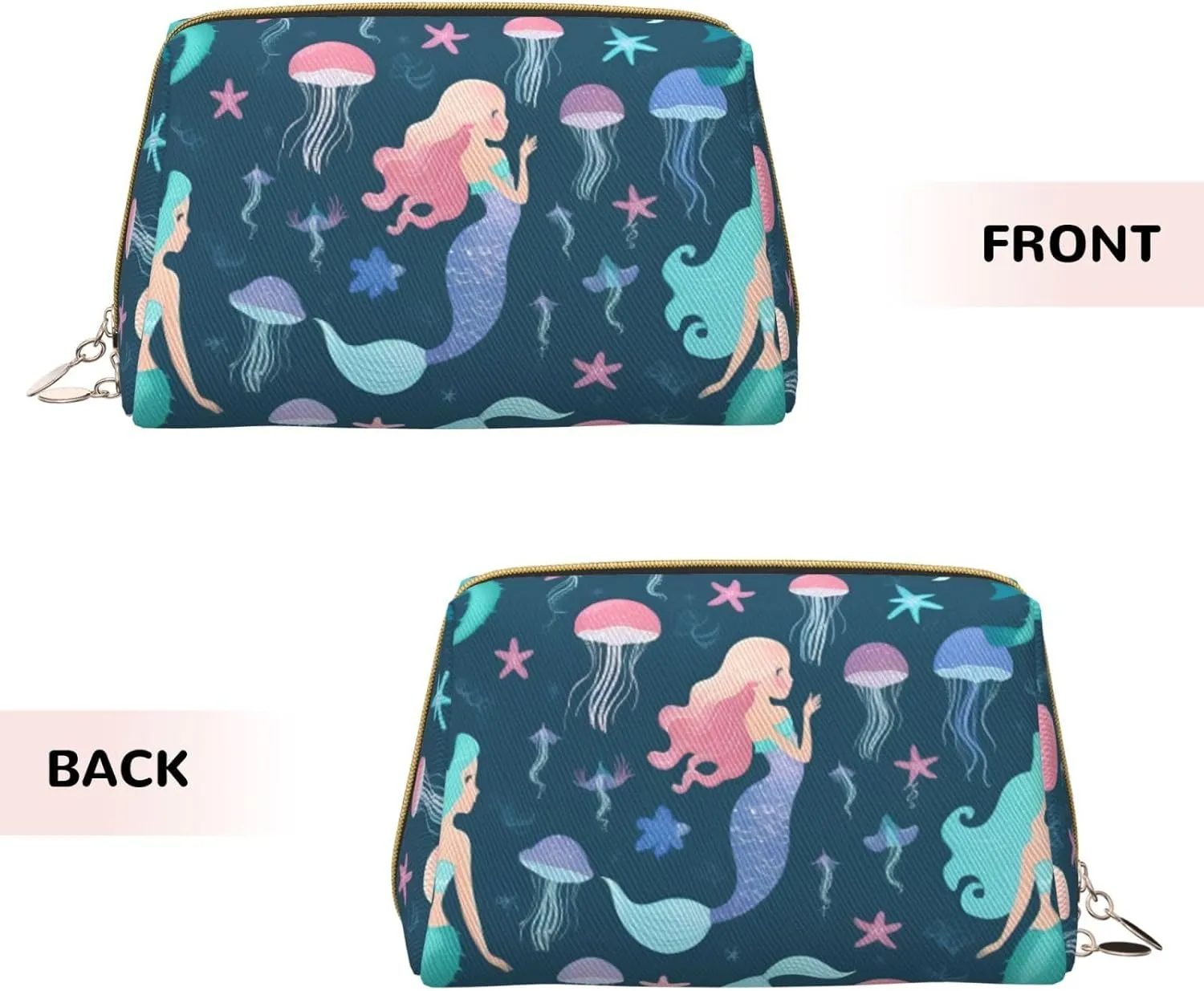 Beautiful Mermaid Toiletry Pouch, Travel-Friendly Makeup Organizer For Makeup Brushes, Lipsticks