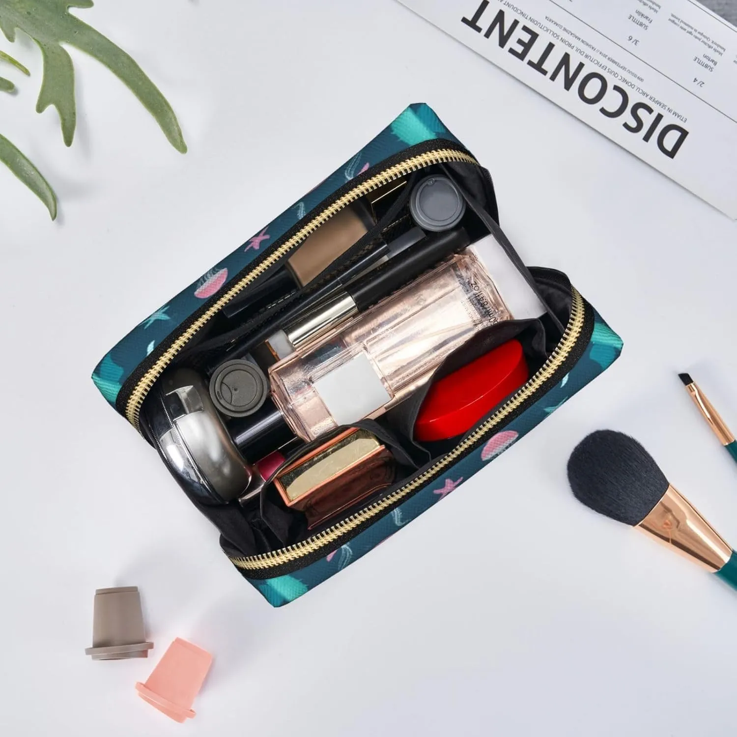 Beautiful Mermaid Toiletry Pouch, Travel-Friendly Makeup Organizer For Makeup Brushes, Lipsticks