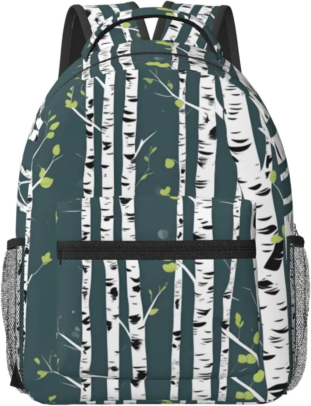 Beauty Birch Tree Print Laptop Backpack, Water Resistant Travel Backpack Carry On Flight Approved, Aesthetic Bookbag
