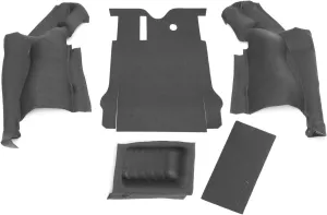 Bedrug - Jeep Bedtred | 2007 - 2010 Jeep Wrangler JK 2 Door, Cargo Liner w/ Tailgate & Tub Liner | Grey - 5 pc. | BTJK07R2