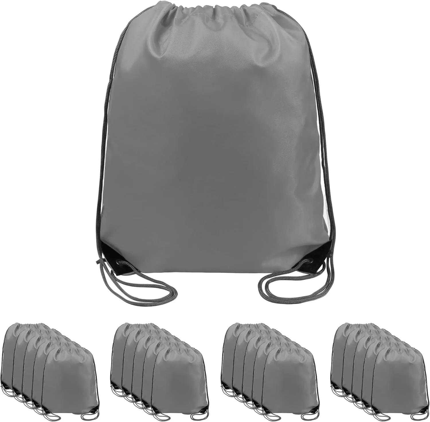 BeeGreen Drawstring Backpack Bags 20,30,50 Packs Reflective String Bags for Gym Sport Trip Cinch Sack DIY for Women Men