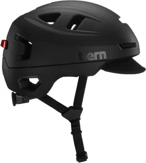 Bern Hudson Commuter Bike Helmet with MIPS, Rated for E-Bike, Integrated LED Rear Light and U-Lock Compatibility