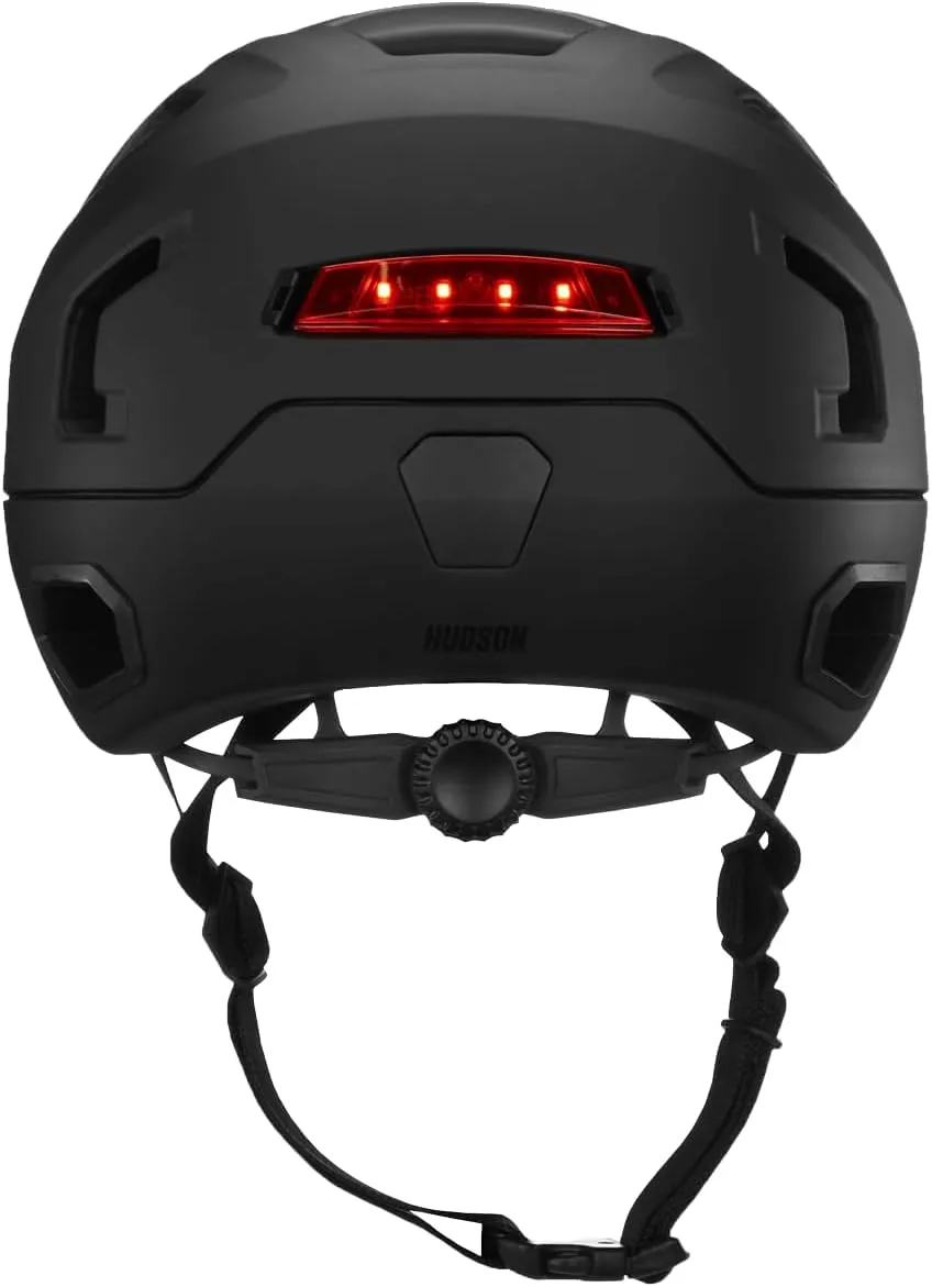 Bern Hudson Commuter Bike Helmet with MIPS, Rated for E-Bike, Integrated LED Rear Light and U-Lock Compatibility