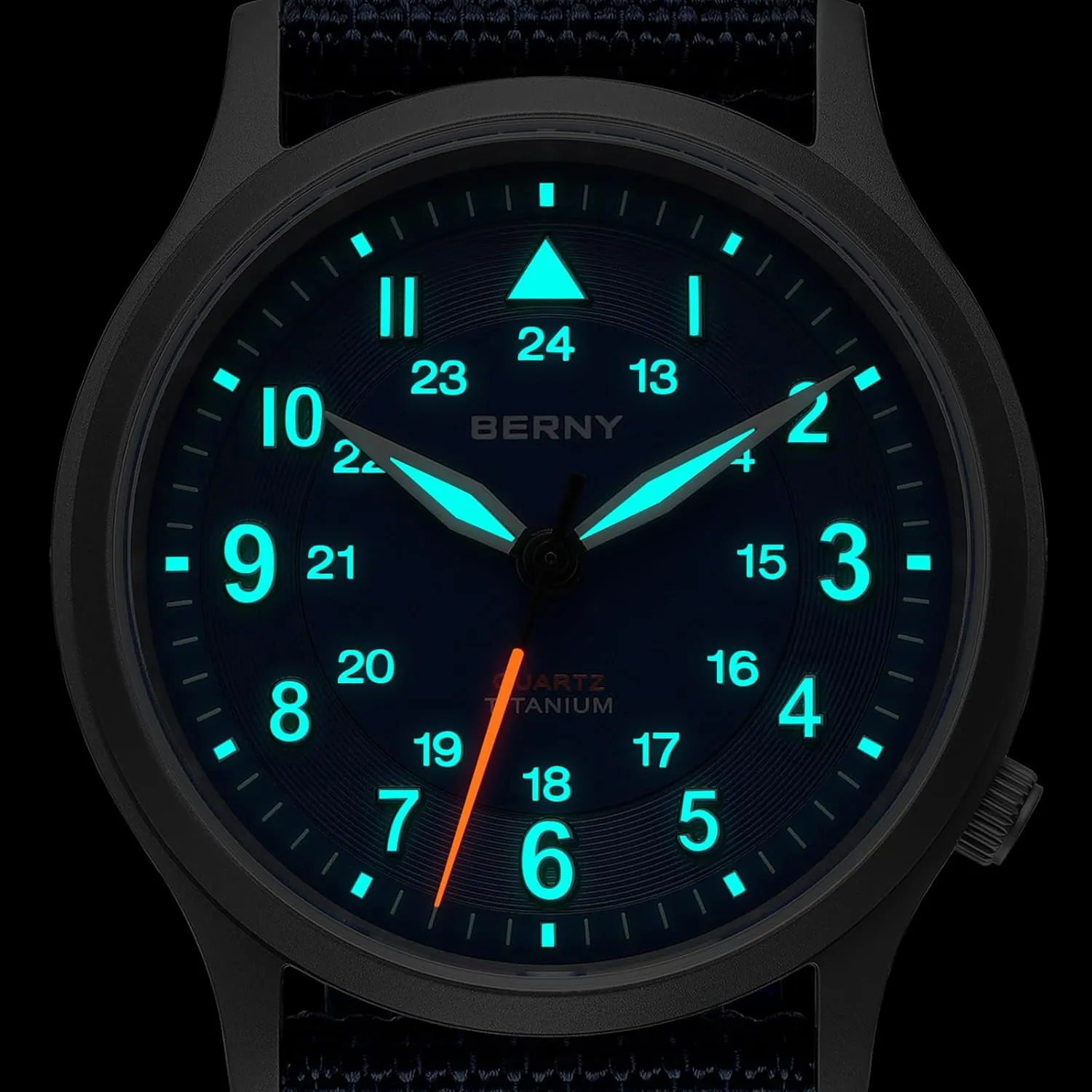 BERNY Titanium Watches for Men Japanese Sweep Second Quartz Movement Men's Field Wrist Watch 5ATM Waterproof Military Wristwatch for Men and Women Luminous Unisex Analog Sport Watches