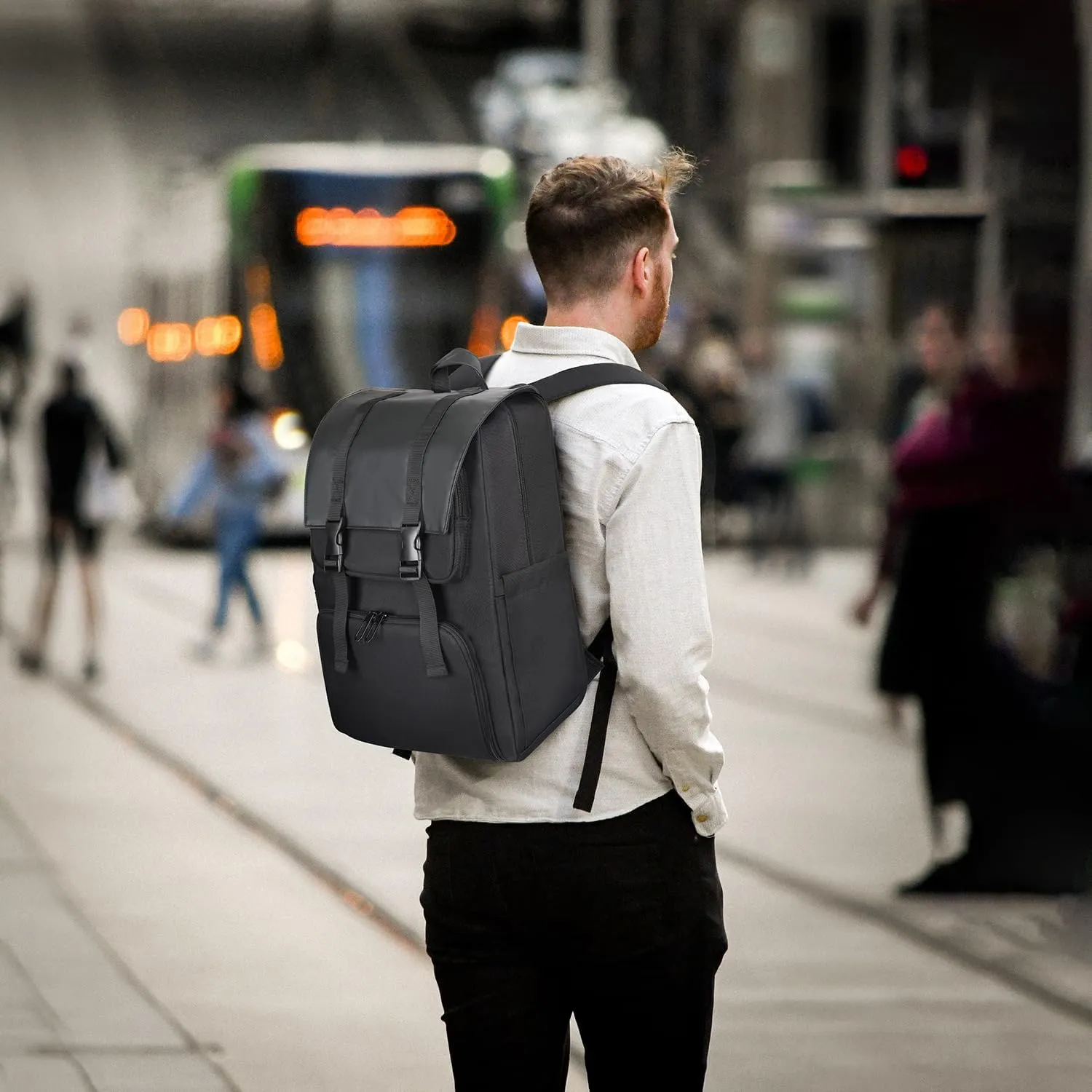 BERTASCHE Laptop Backpack 17.3 inch with Cooler Lunch Box, Work Backpack for Lunch College Business, Water Resistant Large Computer Backpack for Men Women