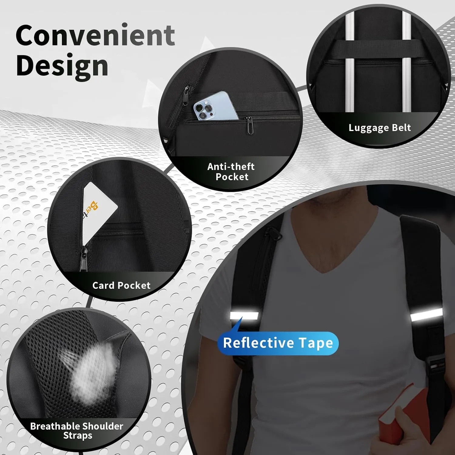 BERTASCHE Laptop Backpack 17.3 inch with Cooler Lunch Box, Work Backpack for Lunch College Business, Water Resistant Large Computer Backpack for Men Women