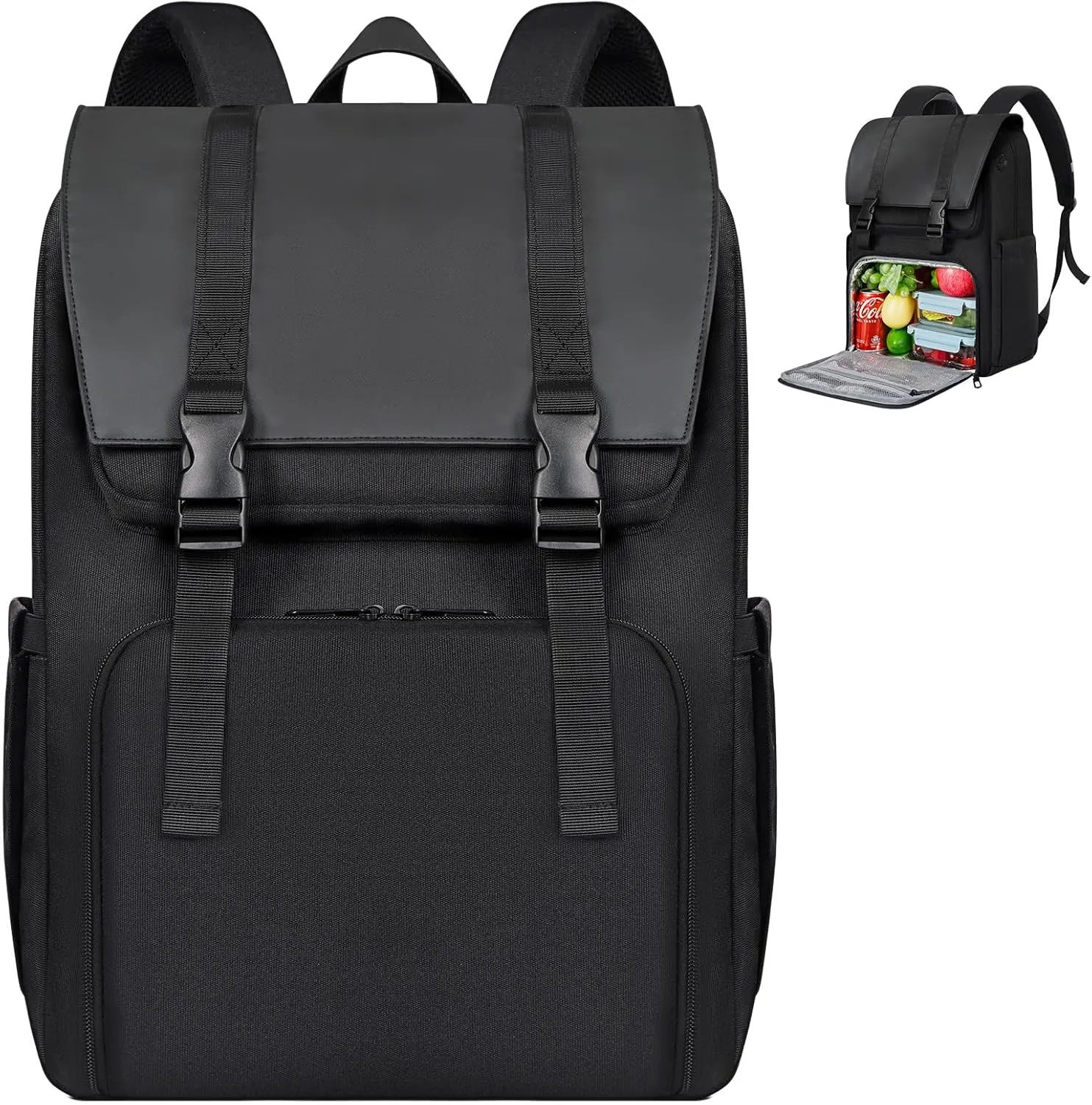 BERTASCHE Laptop Backpack 17.3 inch with Cooler Lunch Box, Work Backpack for Lunch College Business, Water Resistant Large Computer Backpack for Men Women