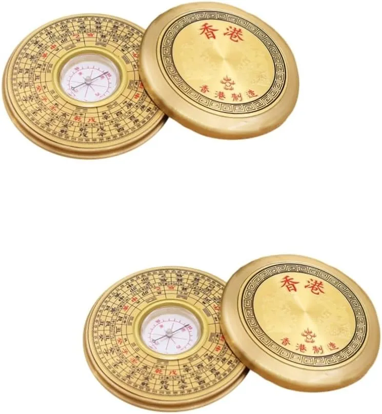 BESPORTBLE 2pcs Portable Feng Shui Compass for Outdoor Navigation and Geology Demonstration Chic Desktop Decoration for Hiking and Camping Activities