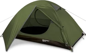 Bessport Camping Tent 1/2/3/4 Person Tent Waterproof Two Doors Backpacking Tent Easy Setup Lightweight for Outdoor, Hiking Mountaineering Travel