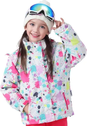 BGX Bluemagic Girl's Waterproof Ski Snow Jacket Windproof Winter Jacket Coats Outdoor Snowboarding with Hood