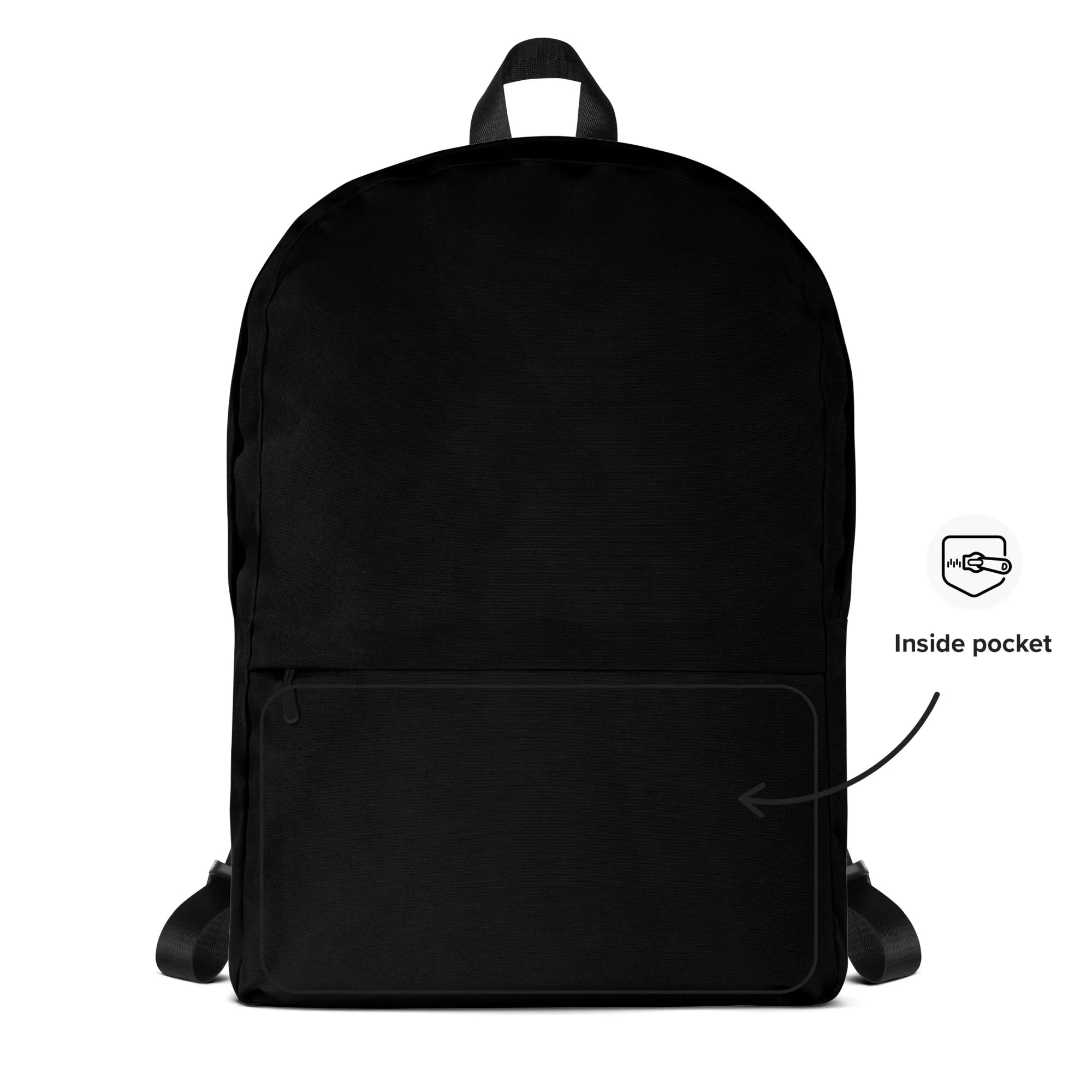 BLACK - WATER-RESISTANT BACKPACK WITH LAPTOP POCKET