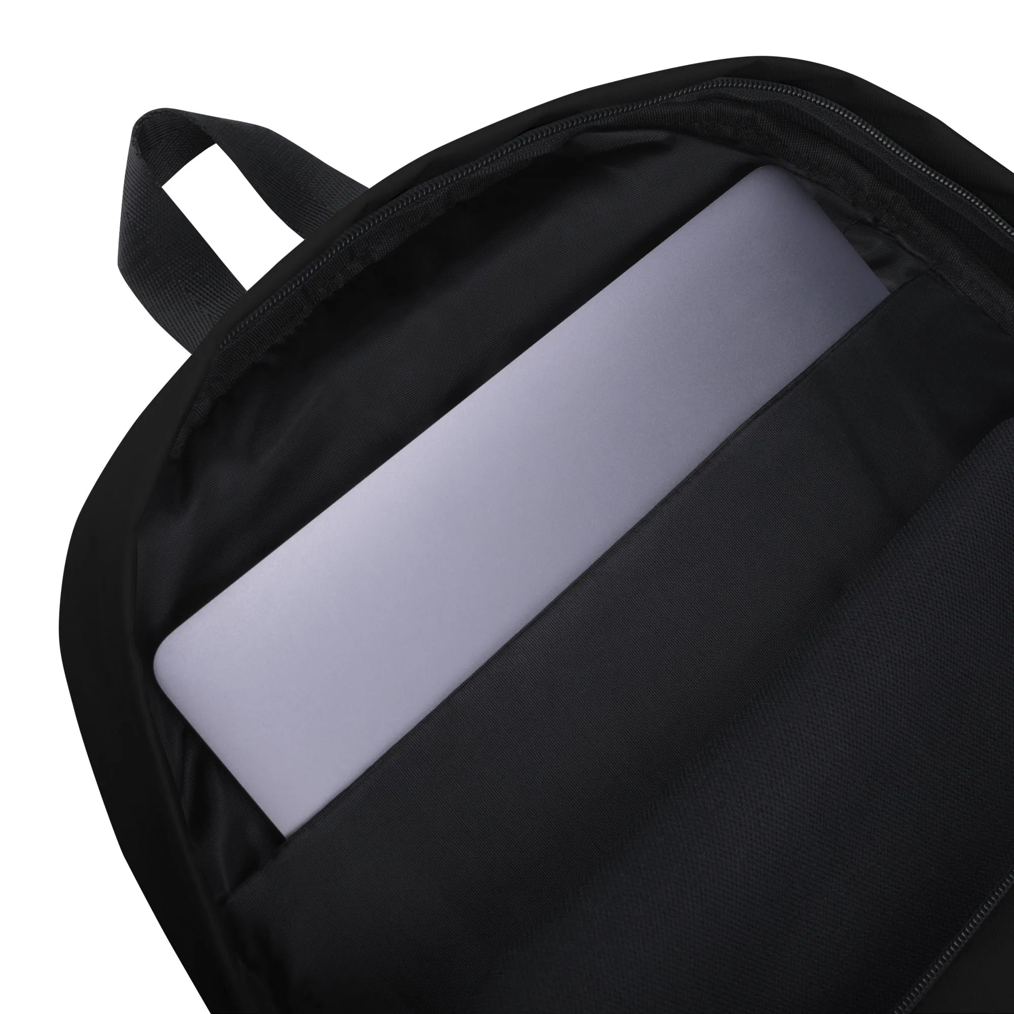 BLACK - WATER-RESISTANT BACKPACK WITH LAPTOP POCKET