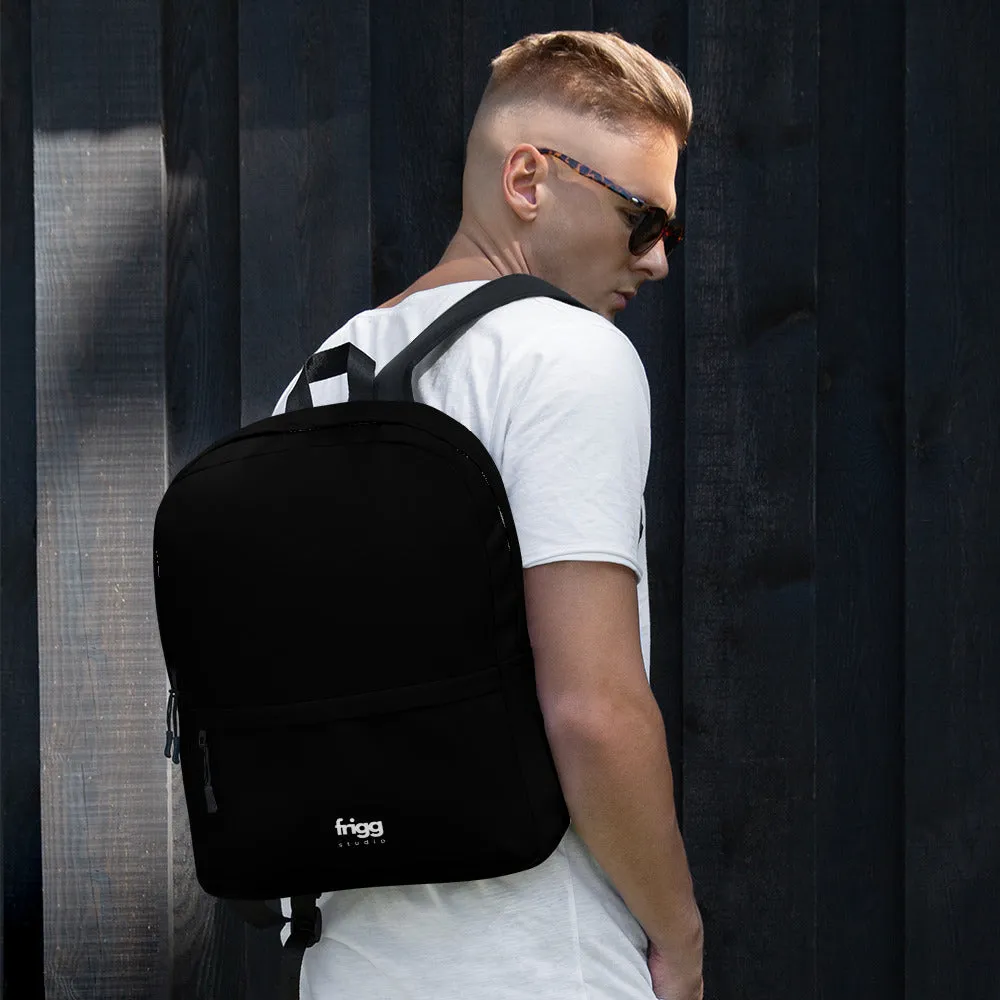 BLACK - WATER-RESISTANT BACKPACK WITH LAPTOP POCKET
