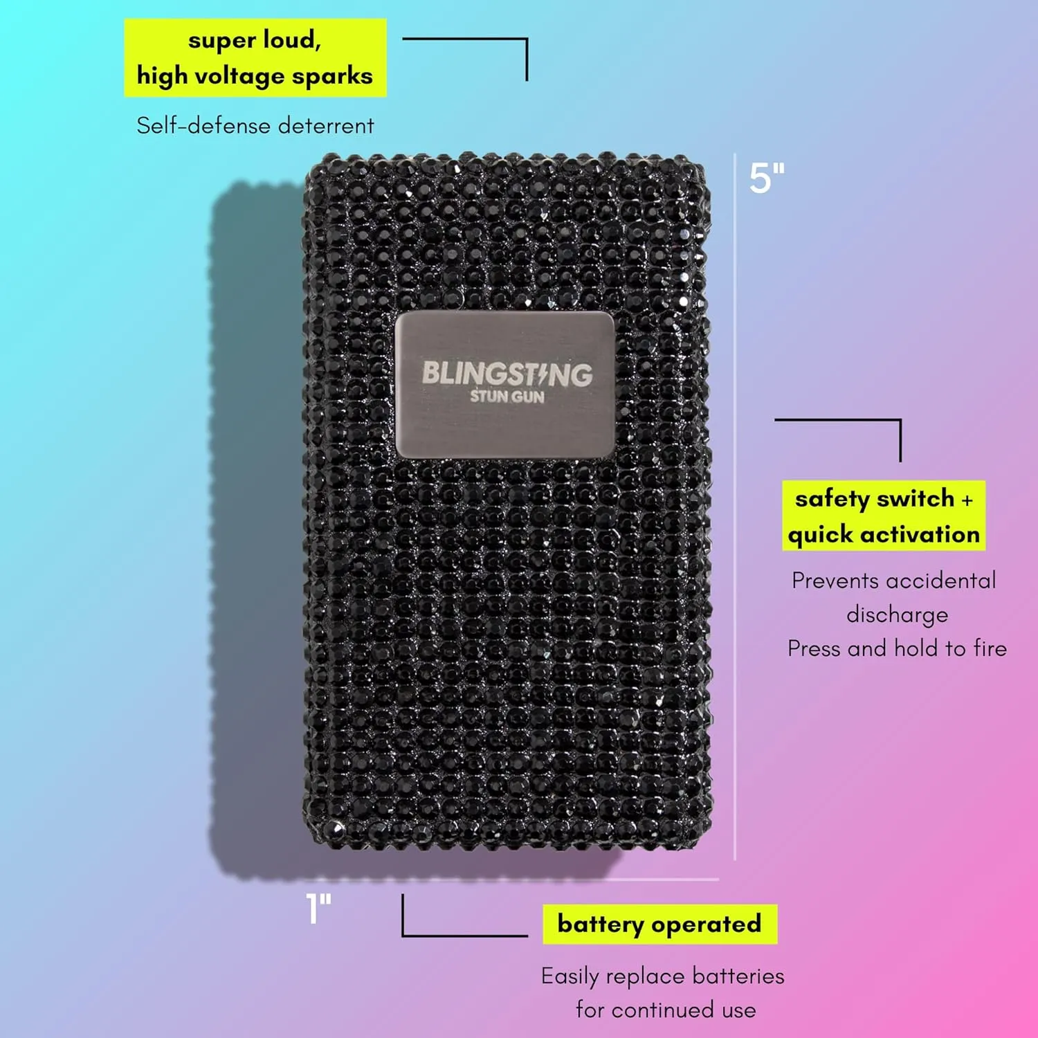 BLINGSTING Pepper Spray Keychain & Stun Gun