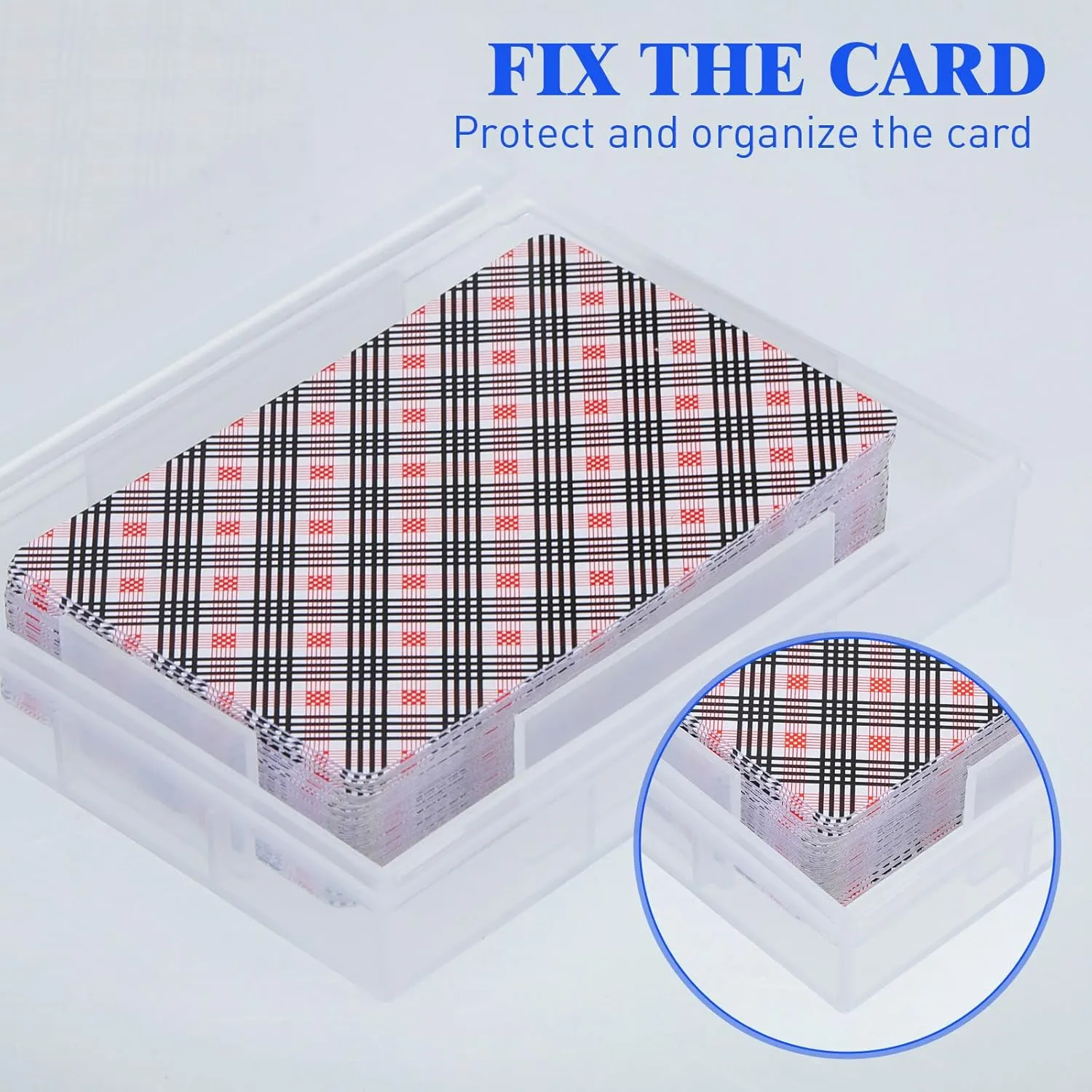 Blulu Card Deck Boxes Empty Plastic Storage Box Clear Playing Card Case Holder Game Organizers Box, Snaps Closed(36 Pcs)