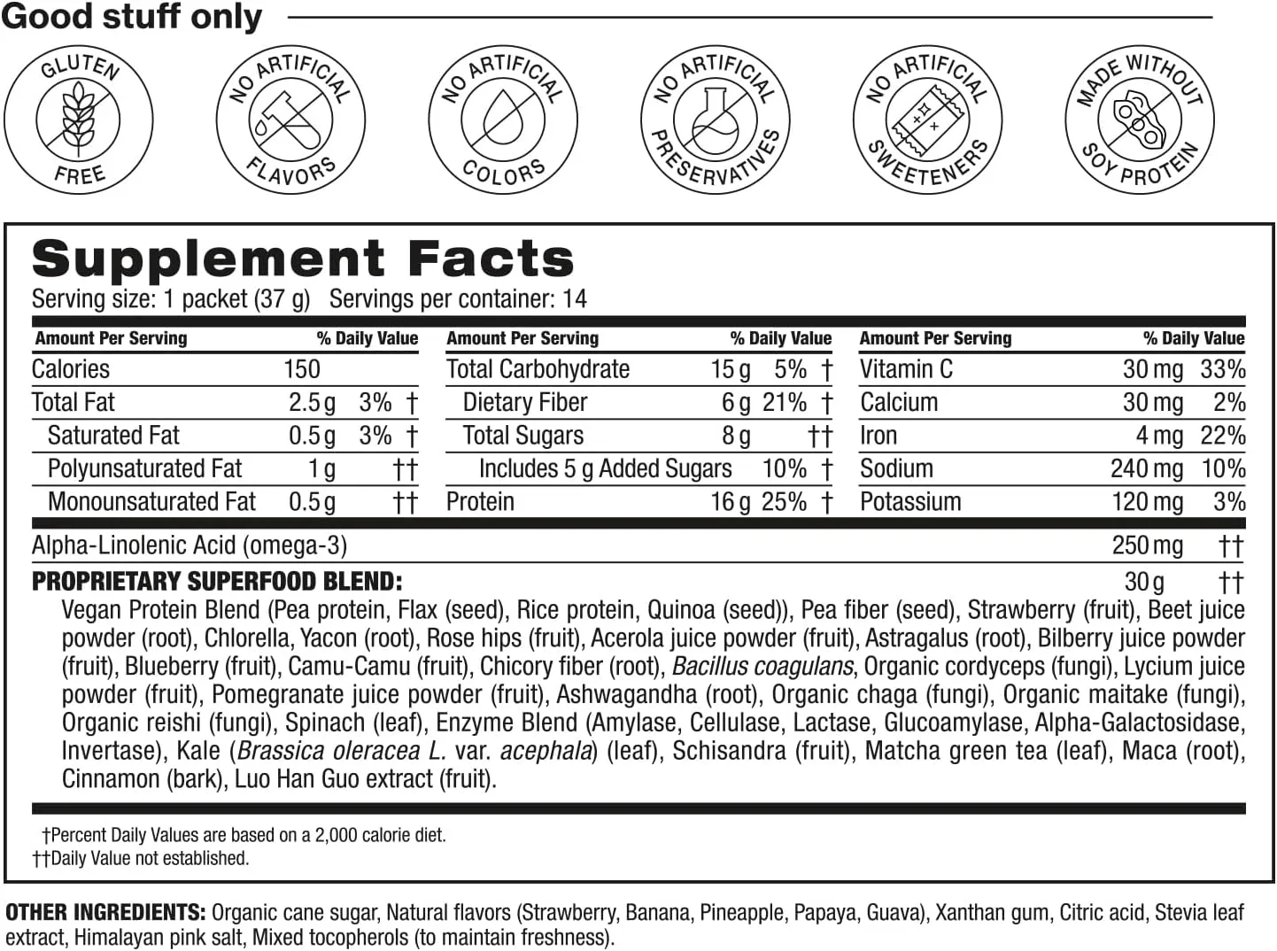 BODi Shakeology Plant Based Protein Powder Blend – Gluten-Free Shake with Vitamins and Minerals – Helps Support Weight Loss, Lean Muscle, Gut Health - Tropical Strawberry, 14 Servings