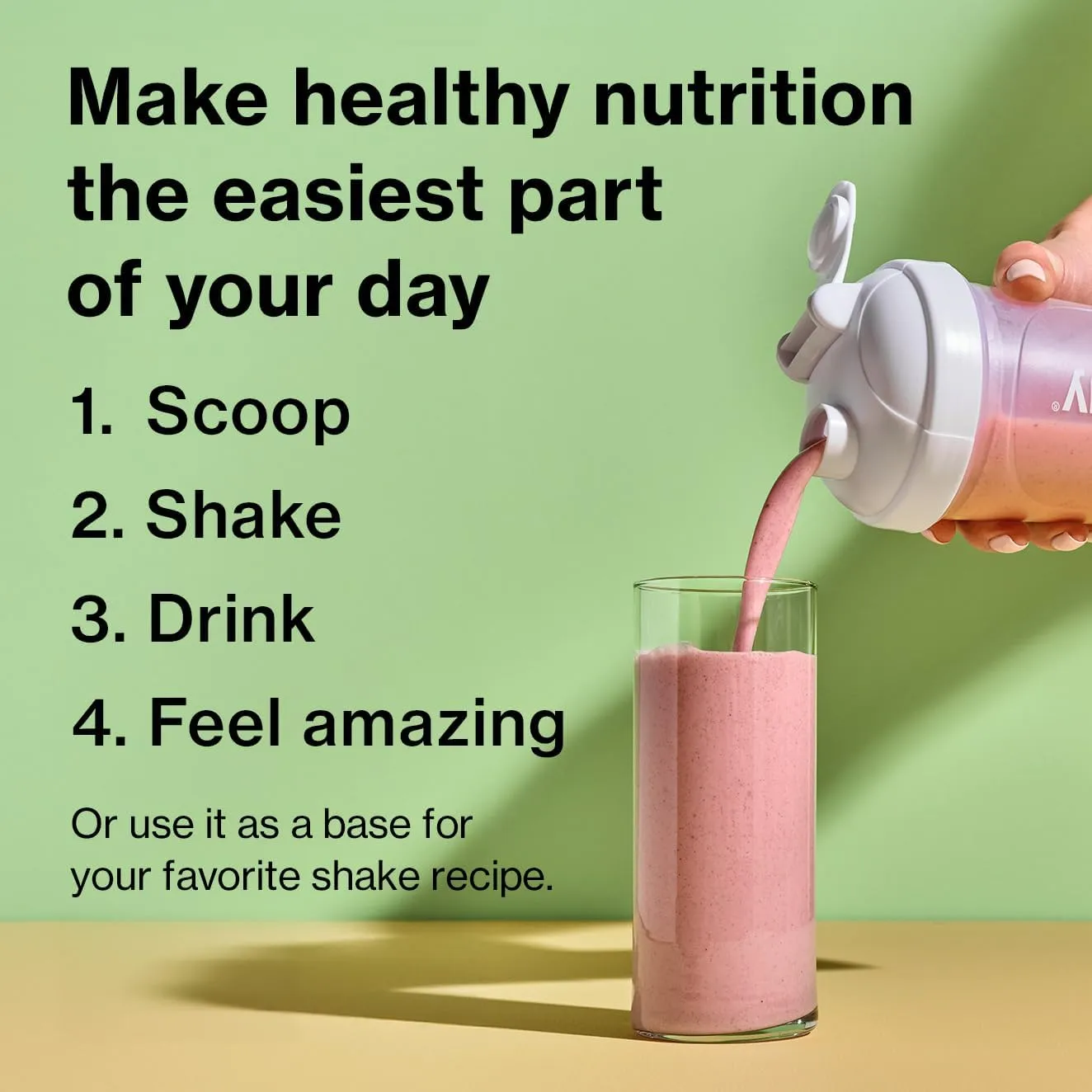 BODi Shakeology Plant Based Protein Powder Blend – Gluten-Free Shake with Vitamins and Minerals – Helps Support Weight Loss, Lean Muscle, Gut Health - Tropical Strawberry, 14 Servings