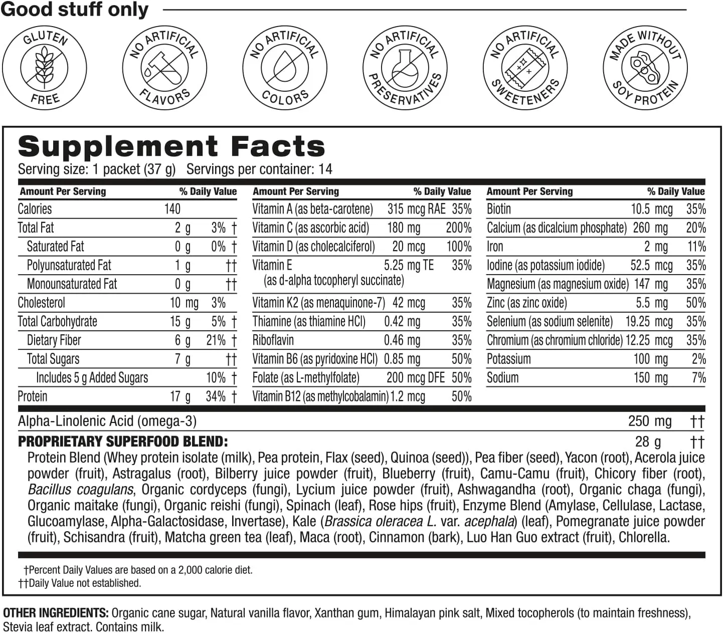 BODi Shakeology Whey Protein Powder Blend – Gluten-Free Shake with Vitamins and Minerals – Helps Support Healthy Weight Loss, Lean Muscle, Gut Health - Vanilla, 14 Servings