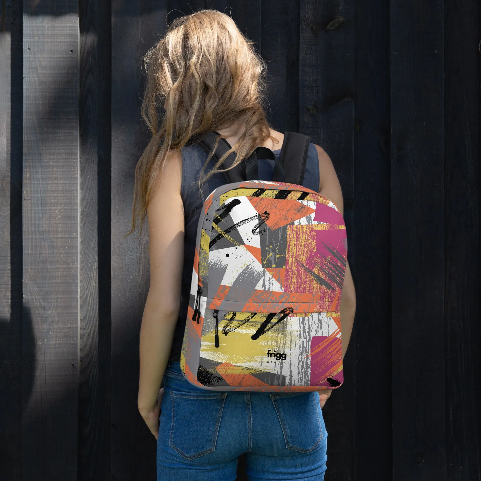 BOLD VIBES - WATER-RESISTANT BACKPACK WITH LAPTOP POCKET