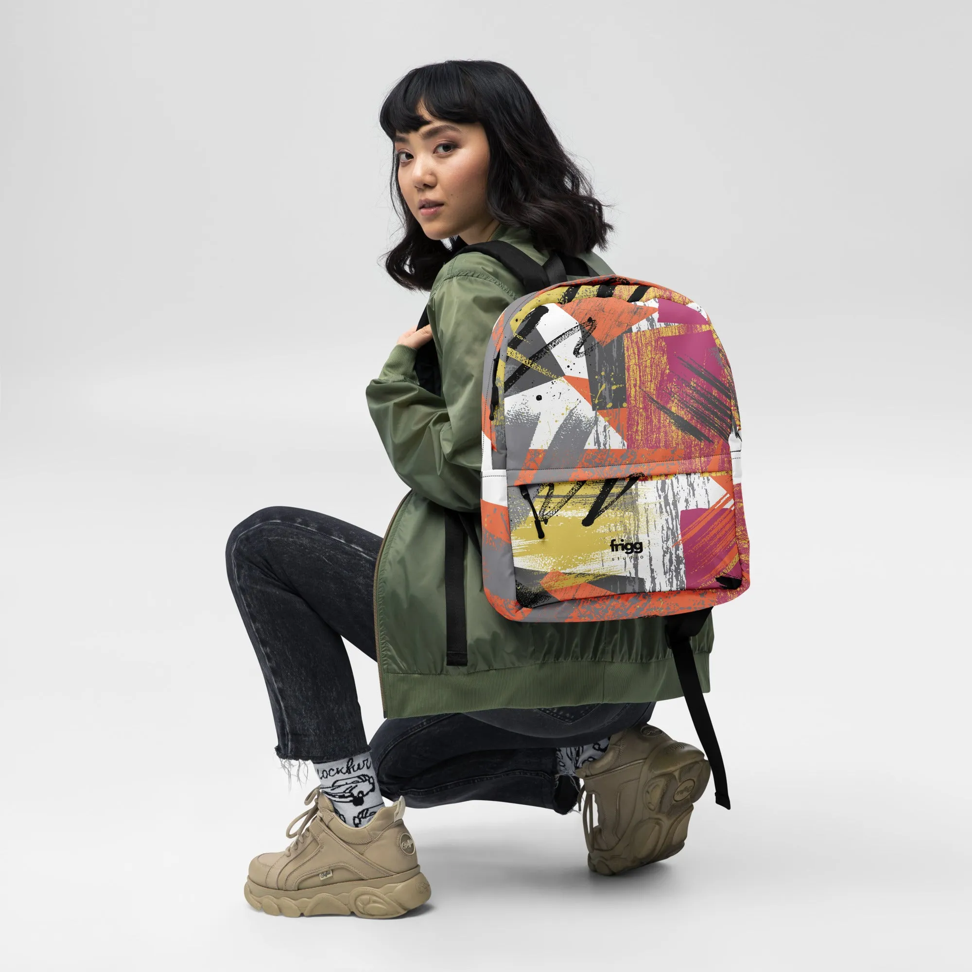 BOLD VIBES - WATER-RESISTANT BACKPACK WITH LAPTOP POCKET