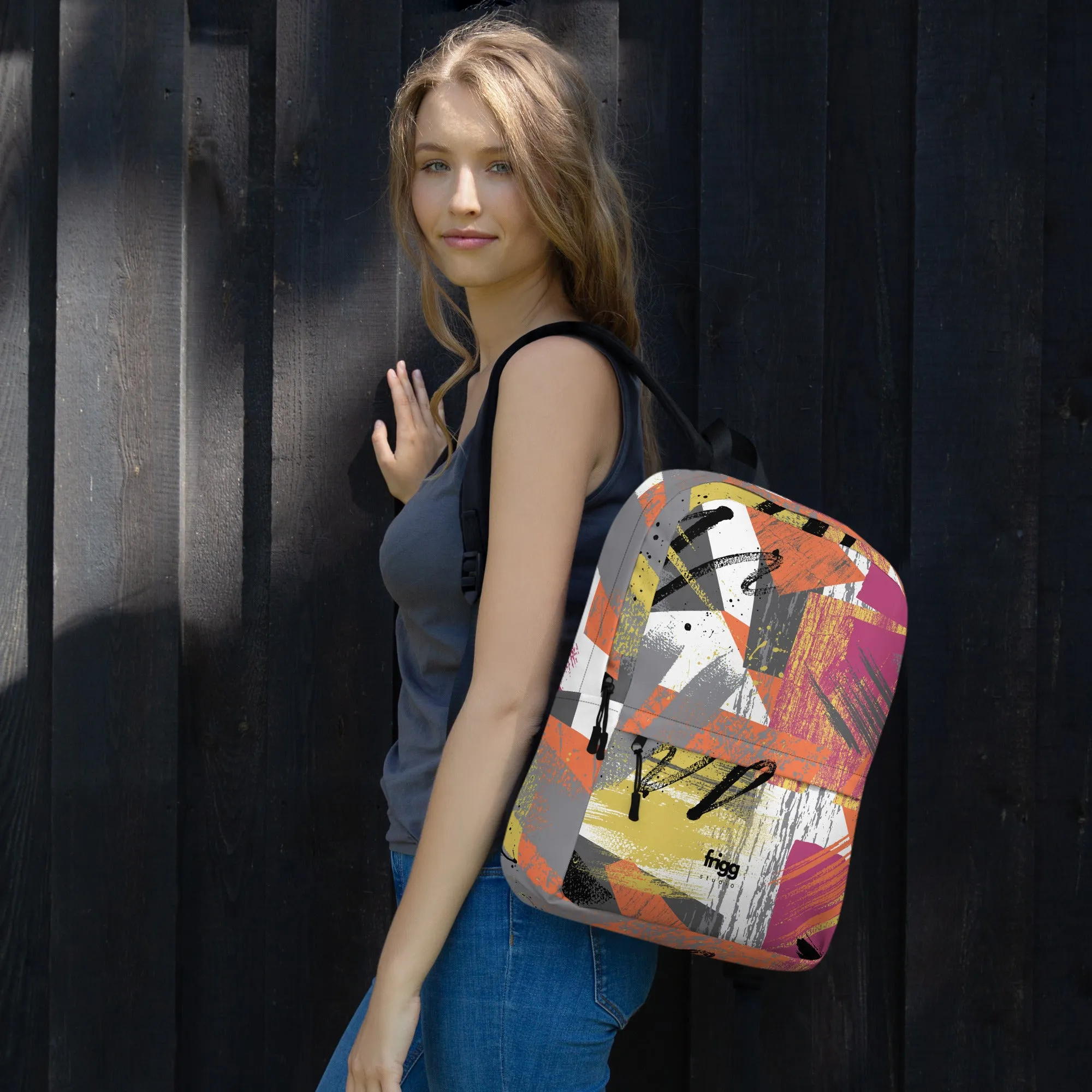 BOLD VIBES - WATER-RESISTANT BACKPACK WITH LAPTOP POCKET