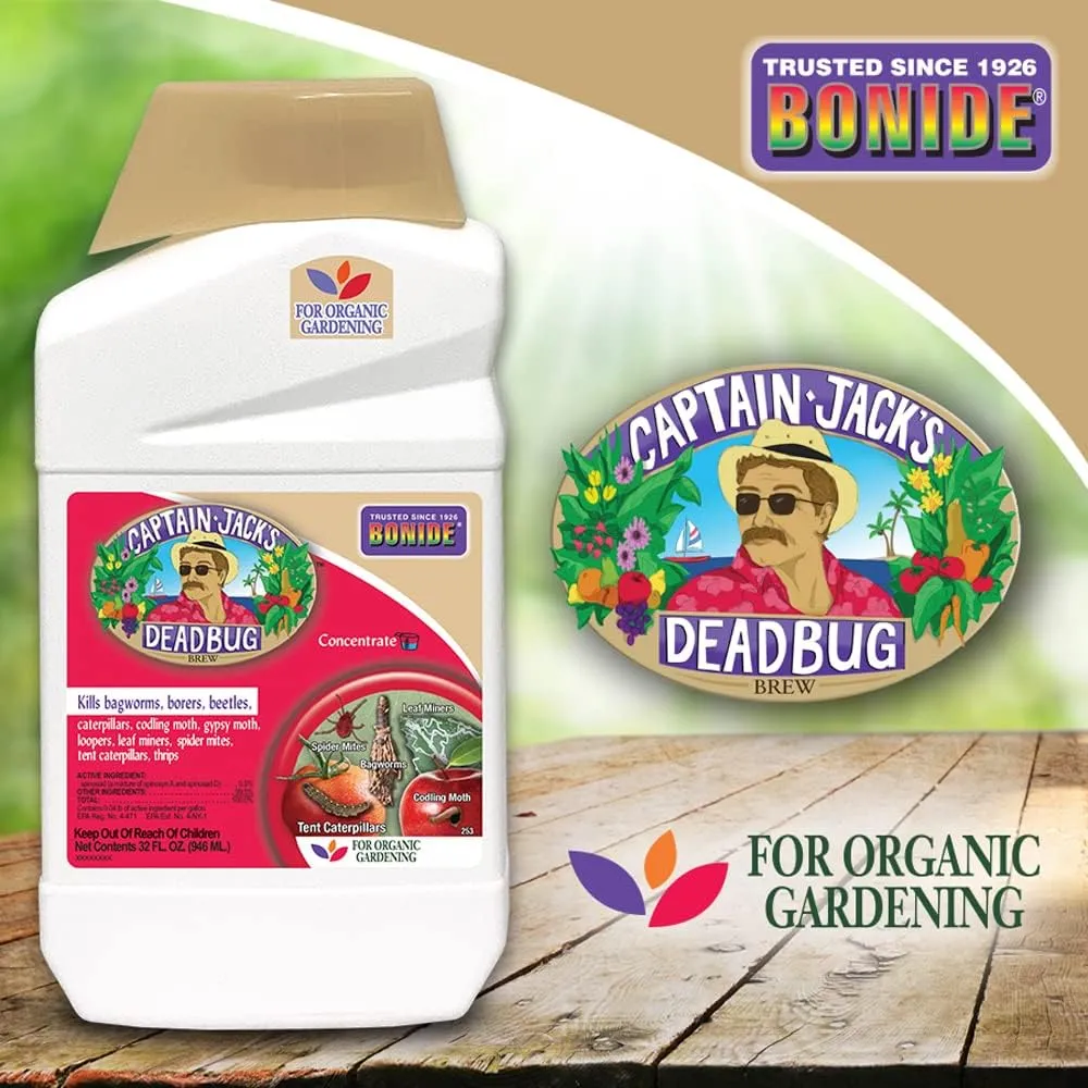 Bonide Captain Jack's Deadbug Brew, 32 oz Concentrate Outdoor Insecticide and Mite Killer for Organic Gardening