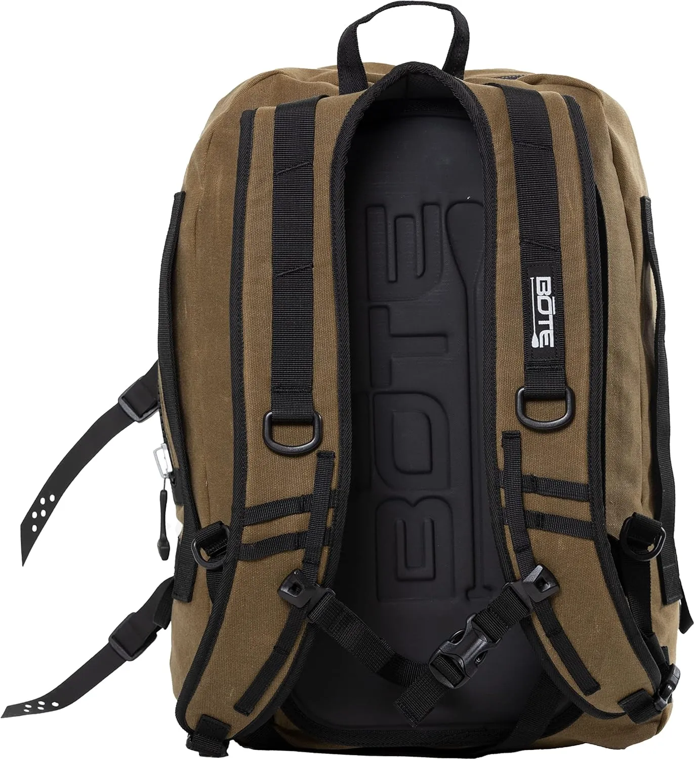 BOTE Highwater Backpack Waterproof Outdoor Zipper Dry Bag 28 Liter Capacity Molle Straps Fully Submersible Watersports Kayaking Fishing Hunting Boating