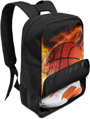 Boys Backpack with Shoe Compartment for Kids Children Equipment Bag