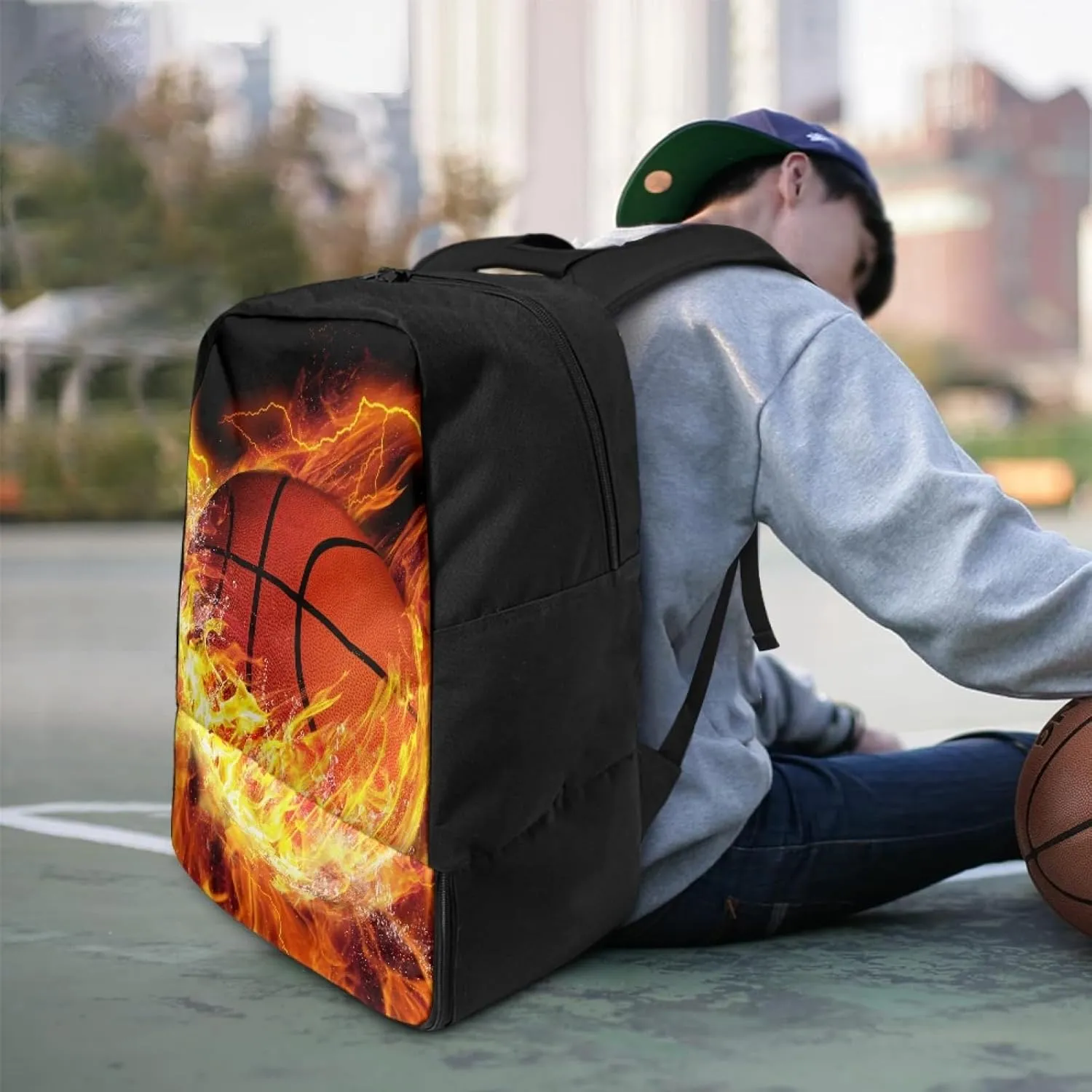 Boys Backpack with Shoe Compartment for Kids Children Equipment Bag
