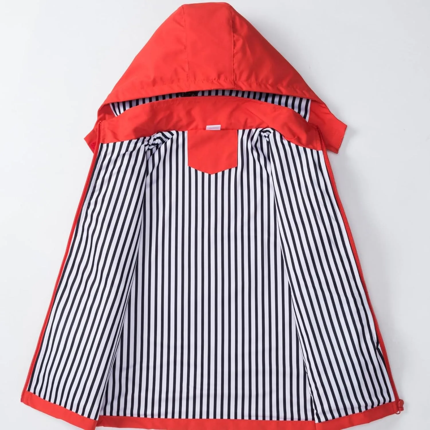Boys Rain Jacket with Detachable Hood Lightweight Raincoats for Kids