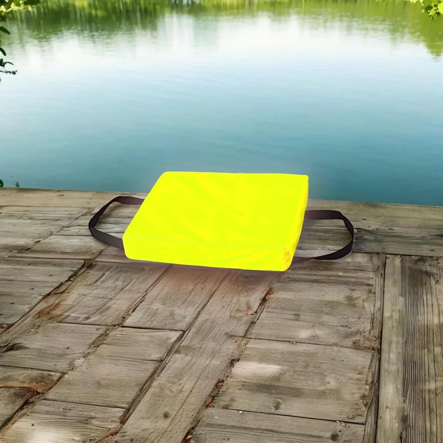 Bradley Type IV Boat Cushion USCG Approved Throwable Flotation Device; Coast Guard Approved Throw Preserver with Foam Cushion; throwable Boat seat Safety Device