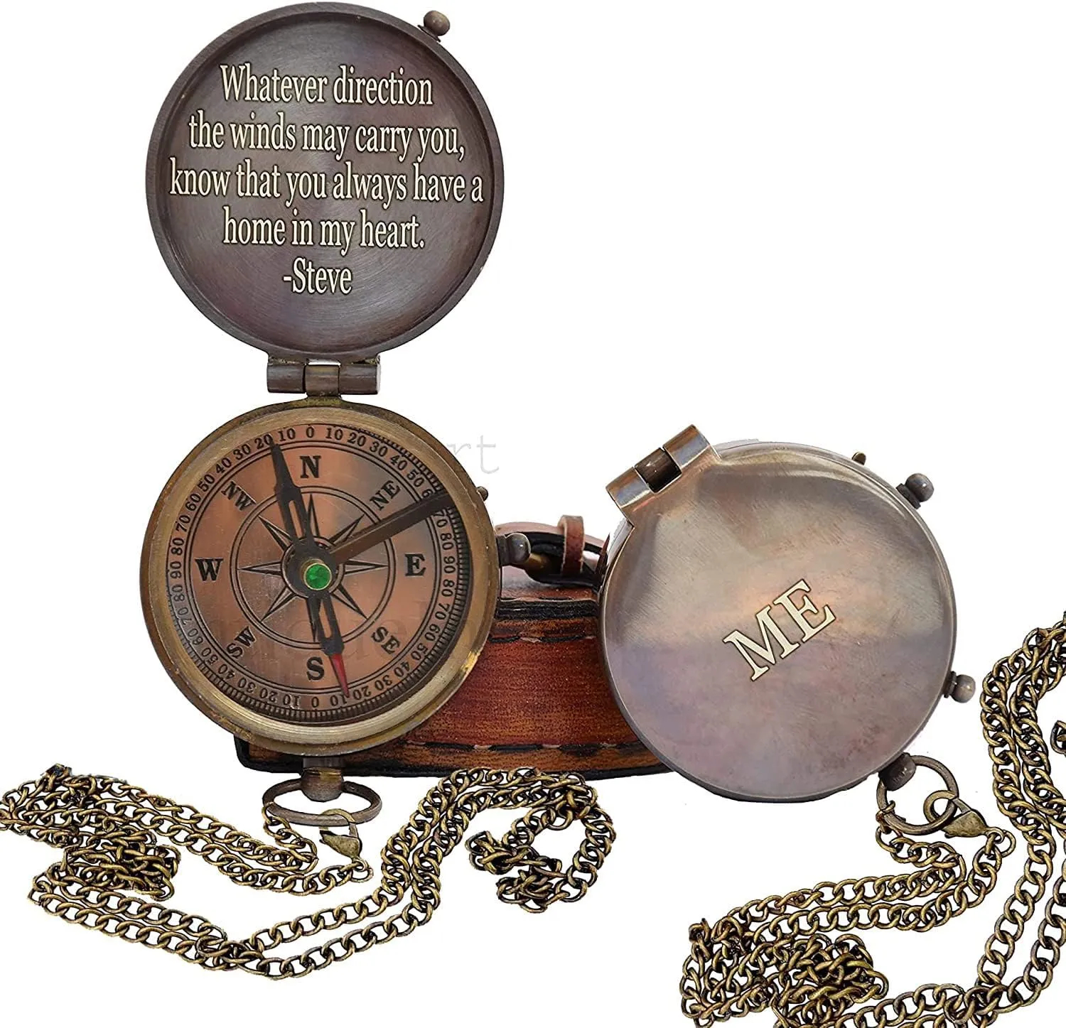 Brass Compass Cross and May Your Faith Always Guide You Engraved. Keepsake Confirmation Gift Ideas, Heavenly Gift of Faith. The Perfect Baptism, Missionary, Birthday.