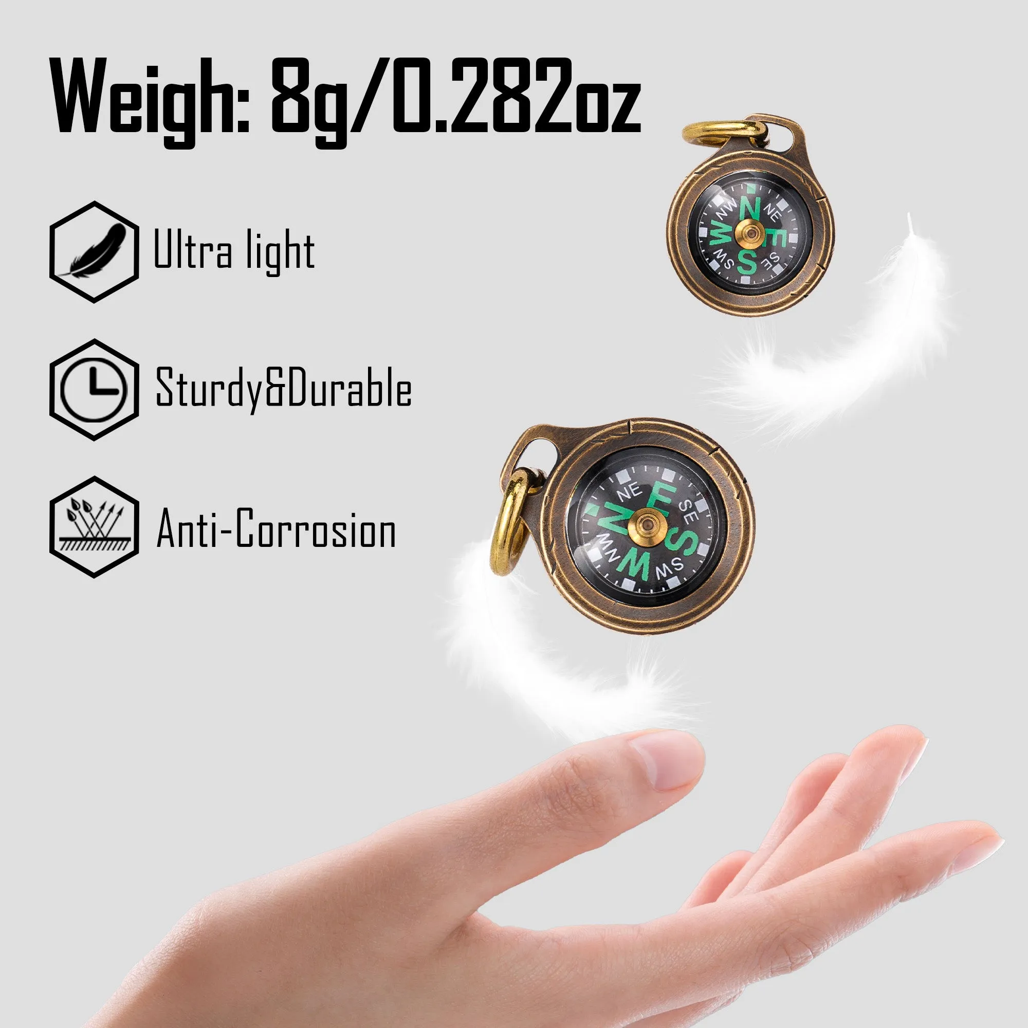 Brass/Titanium CMP Compass