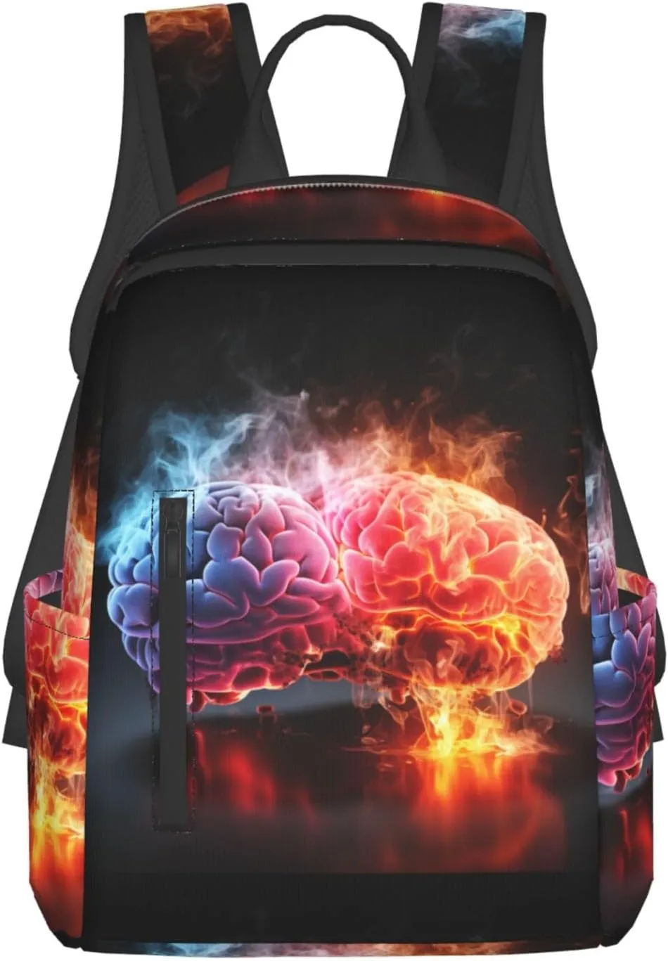 BREAUX Left and Right Brain Advantage Lightweight Backpack Travel Shoulder Bag Laptop Backpack High Density Twill Composite Fabric