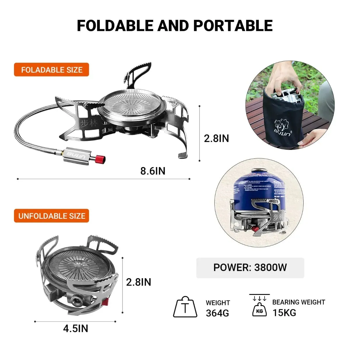 BULIN Burner Camping Gas Stove