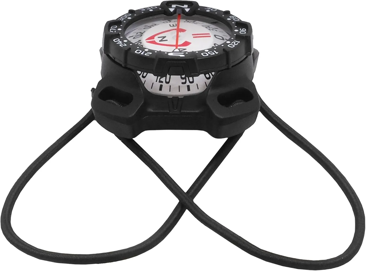 Bungee Mount Compass - Glow in the Dark, Waterproof Dive Compass for Scuba, Kayak - Diving Accessories