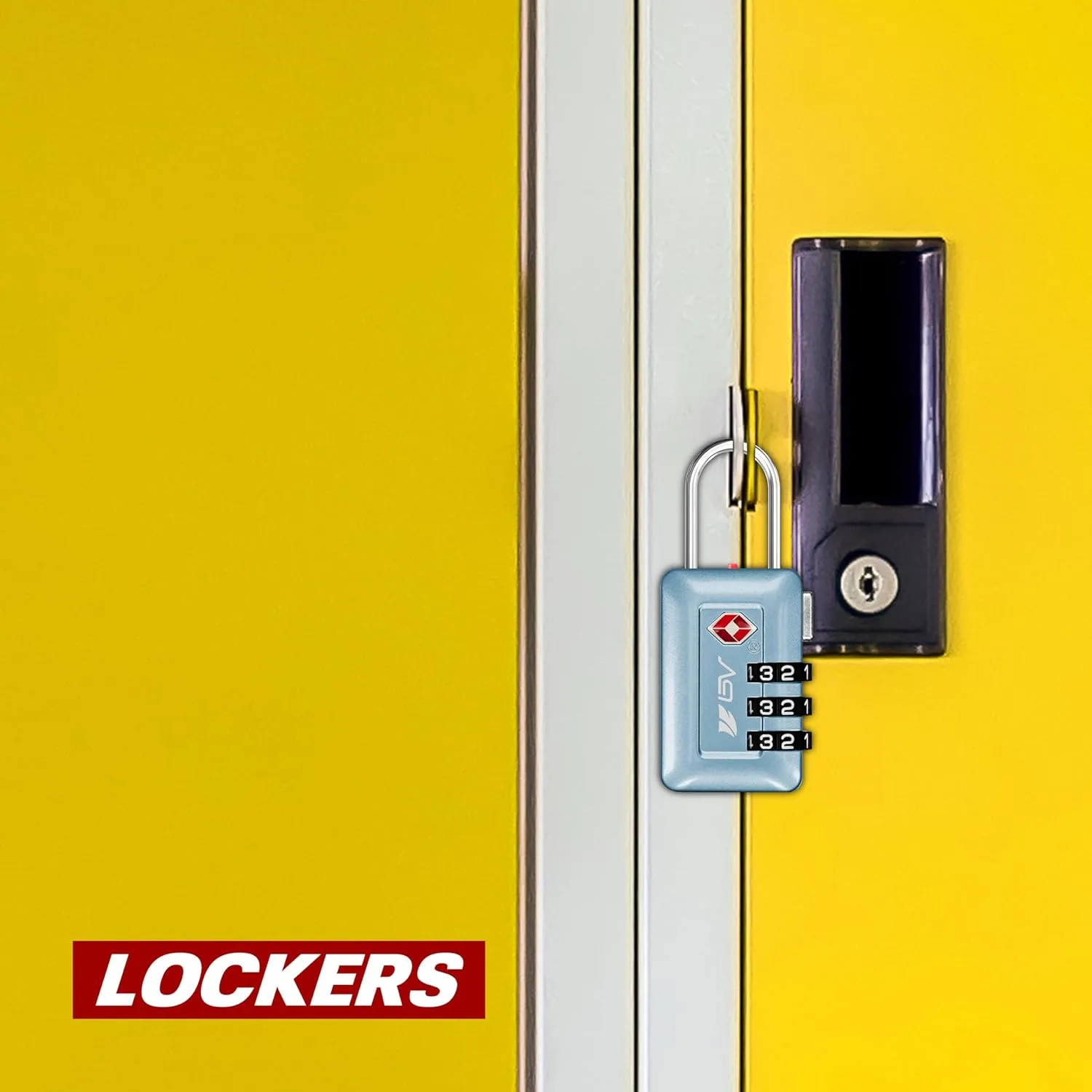 BV TSA Accepted Luggage Travel Lock, Set-Your-Own Combination Lock for School Gym Locker, Luggage Suitcase Baggage Locks, Filing Cabinets, Toolbox, Case (Arctic Blue, 2 Pack)