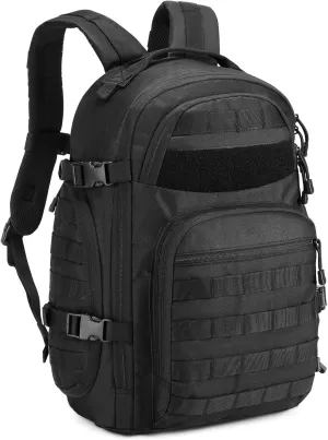 CamGo Tactical MOLLE Backpack 30L Hunting Rucksack Miltary Hiking Daypack for Daily Outdoor Sports Black