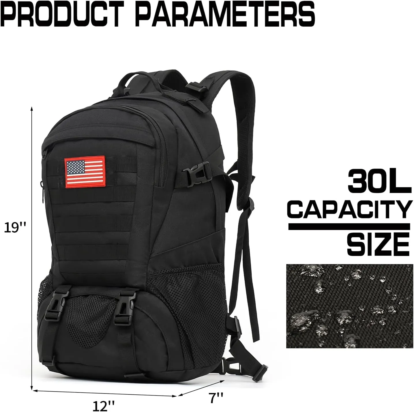 Camo Backpack,Small Tactical Backpack for outdoor,Military Teen Boys Backpacks for School 30L