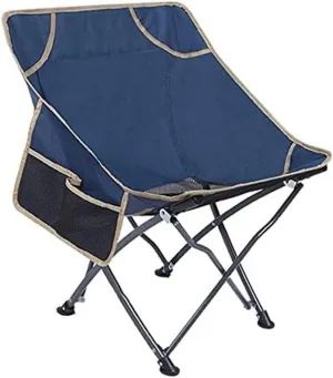 Camp Chair Lounger Camping Stools High Back Chair Portable Fishing Chairs with Storage Backpack,Camping Folding Chair/Blue-A
