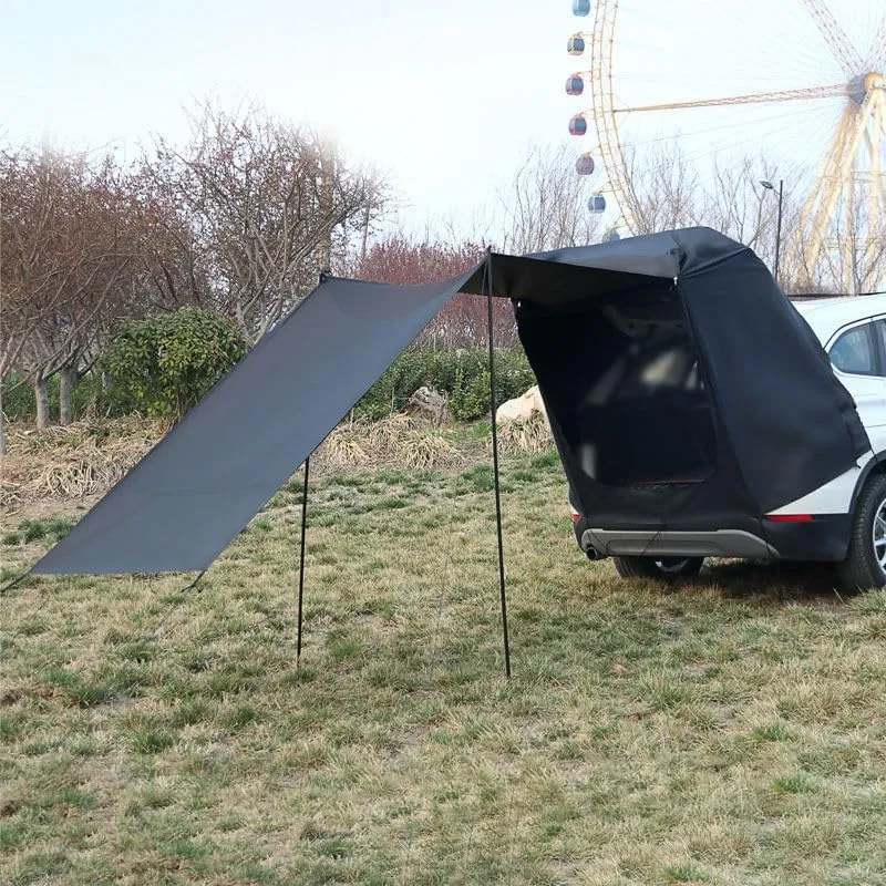 Camper Shade Awning Canopy with Complete Kits for Subaru Ascent/BRZ/Chiffon/Crosstrek/Forester/Impreza, Waterproof UV Protection, Easy Set Up, Ultra-Durable Camping Tent,2 Style 2-A Black
